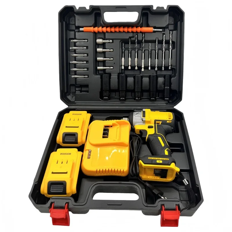 880 Brushless Lithium Impact Wrench Cordless Rechargeable Power Wrench Set for Auto Repair Construction Works