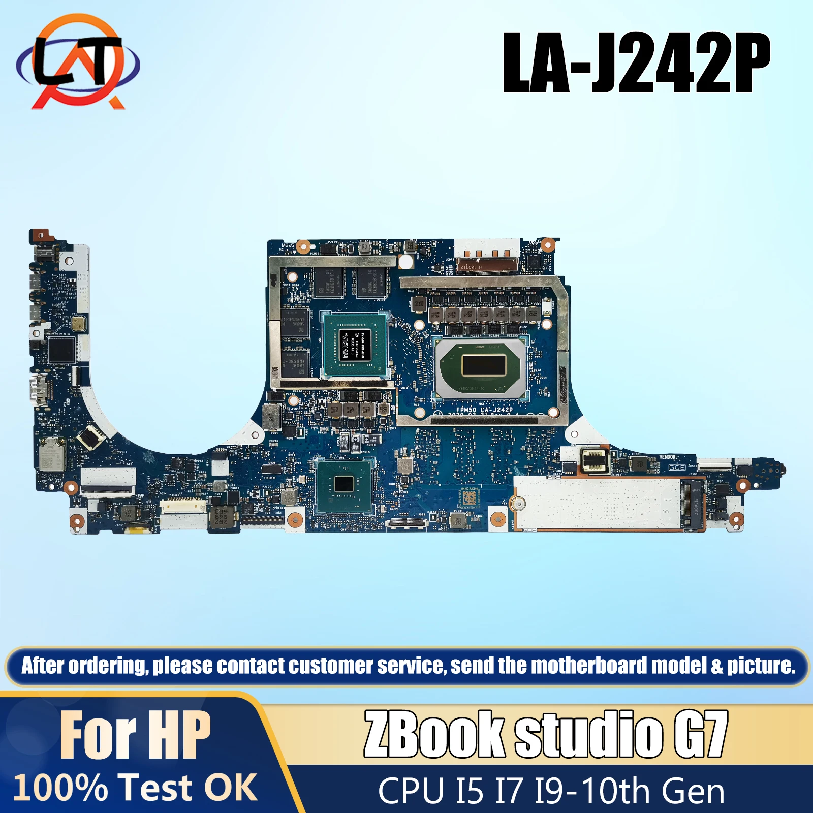 LA-J242P For HP ZBOOK G7 Laptop Motherboard With CPUI5 I7 I9-10th Gen N19P-Q1-A1 16GB RAM M12873-601 M12874-001 M12878-001