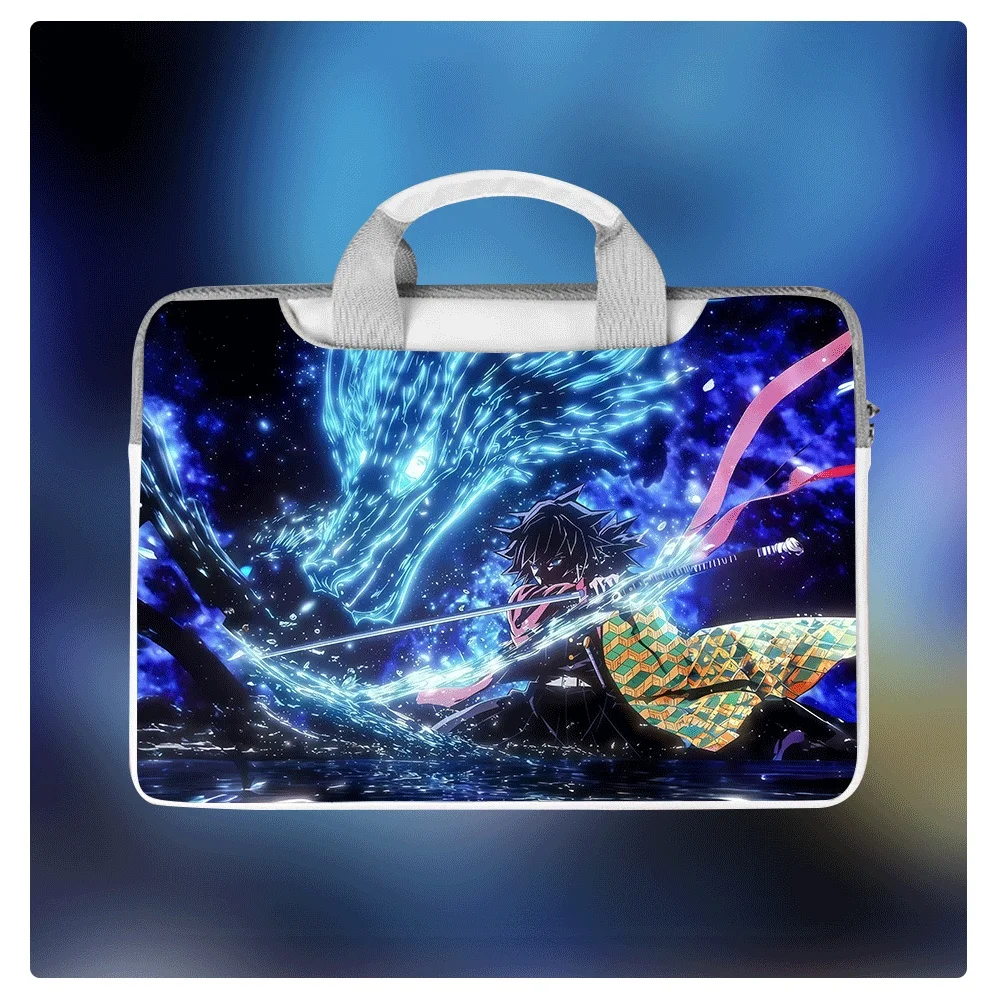 

Demon Slayer Laptop Sleeve Case 13.3 14 15.6 16 Inch Tanjiro Nezuko Printed Waterproof Shockproof Plush Lined Shoulder Bag Gift