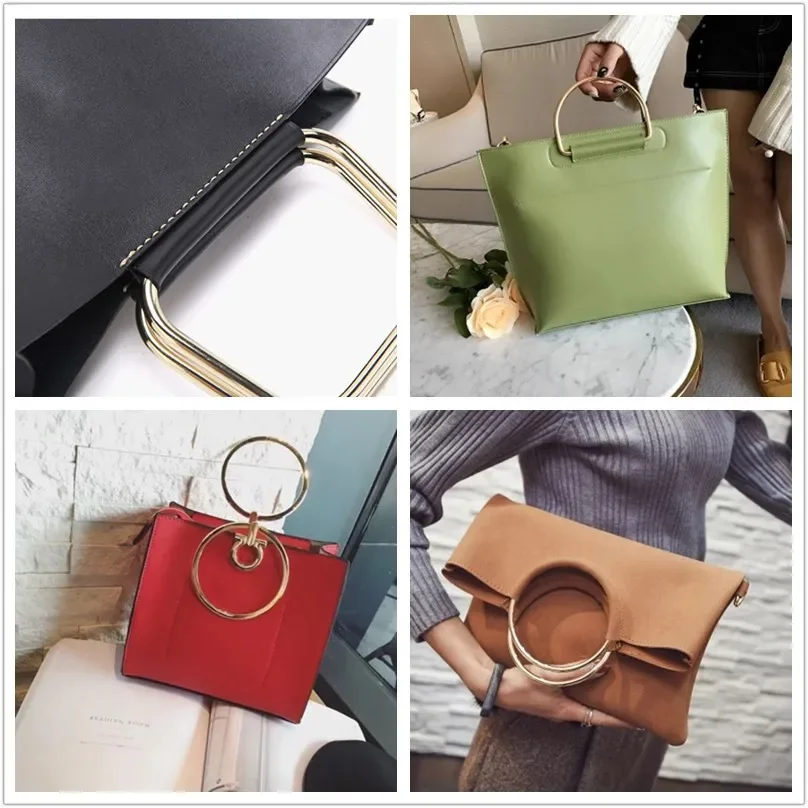 2/4Pcs Meetee Bags Handle Metal O D Ring Buckles Frame Handbag Purse Shoulder Belt DIY Replacement Leather Craft Accessaries