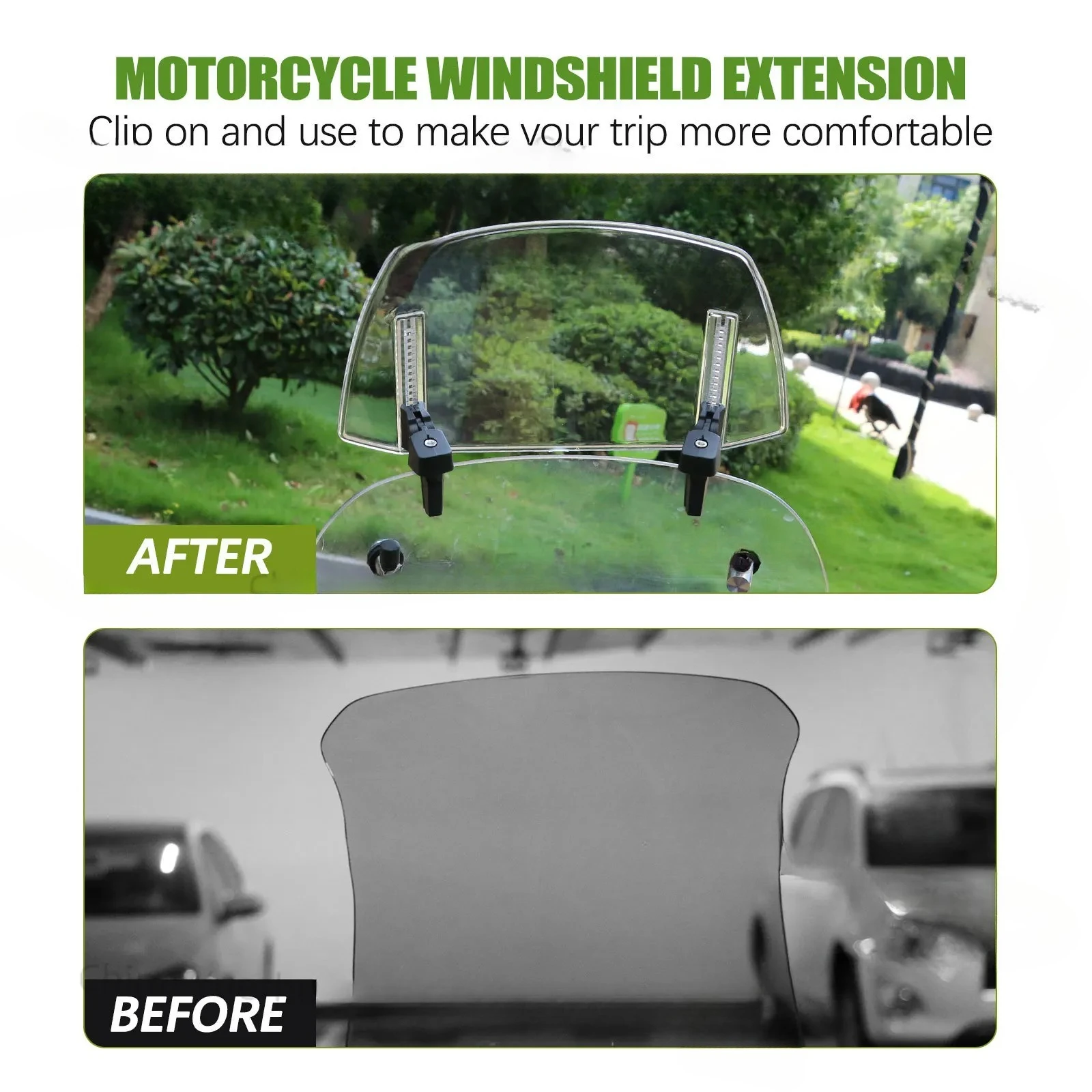 modification accessories front plus height small windshield adjustable windshield high definition suitable for Yamaha Honda