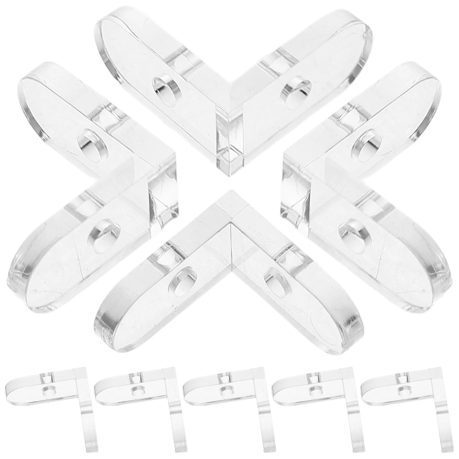 

15Pcs Transparent Angle Brackets Acrylic Corner Connectors L-Shaped Fixings for Storage Boxes Robust Clear Fasteners Display