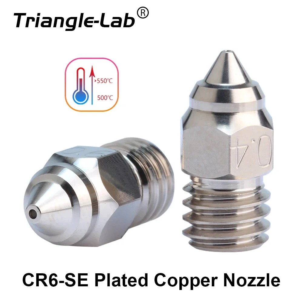 Trianglelab CR-6 SE Plated Copper Nozzle high temperature M6 thread for CR-6 SE Ender 3 Ender 5 CR10 HOTEND 3D Printer