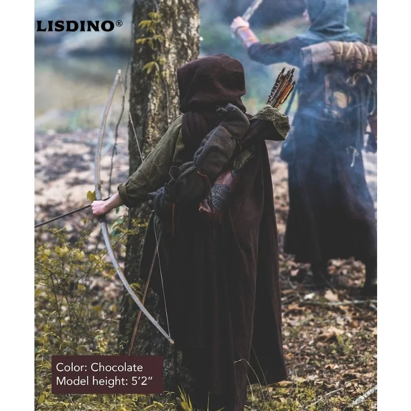 

1Medieval Ranger Cloak - Linen - 6 Color Choices