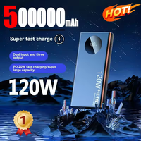 Ultra Fast Charging Power Bank 120W Large Capacity Battery 50000mah Portable Charger Suitable For iPhone Samsung Xiaomi Huawei
