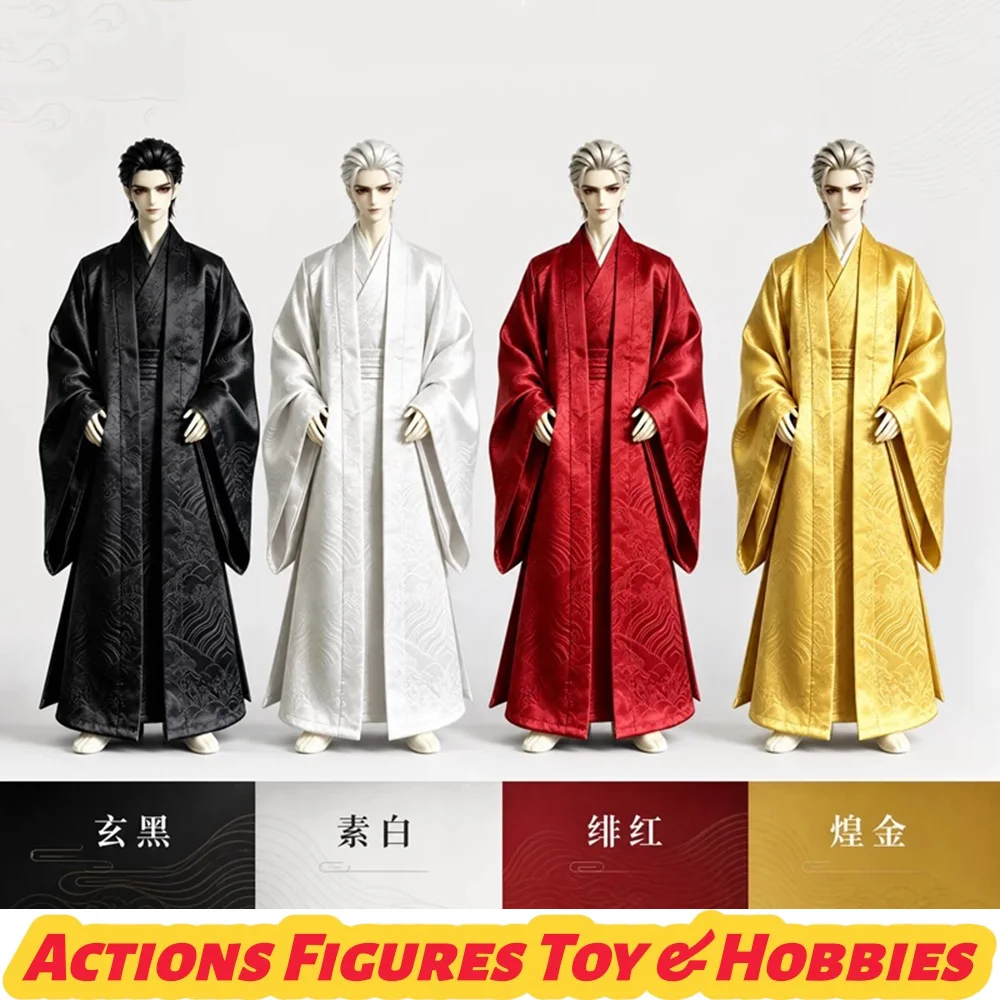 

【Only Clothes】1/4 1/3 BJD Doll Ancient Style Hanfu Male Jacquard Long Robe Accessories Model DIY
