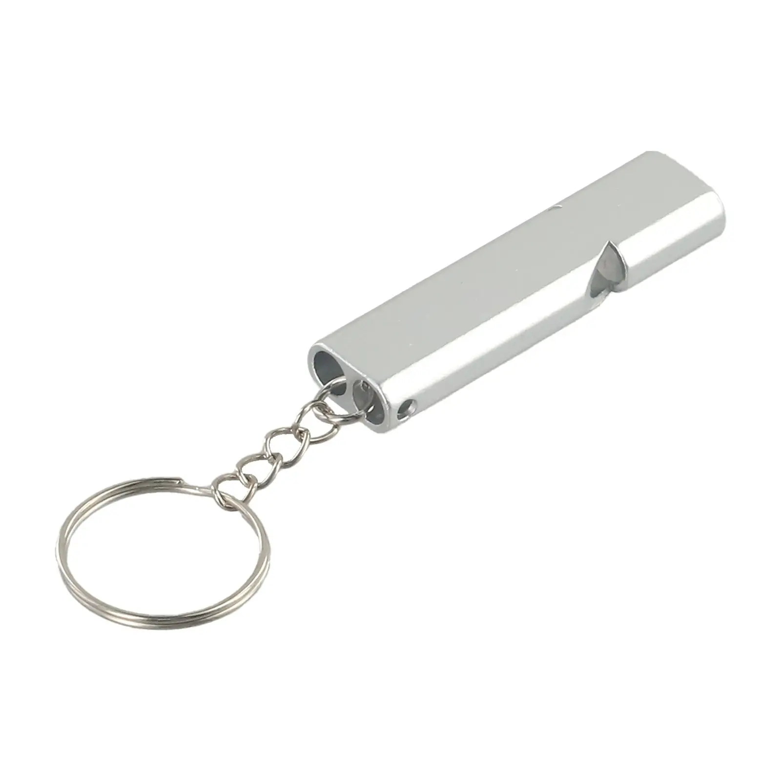 

Pratical Durable High Quality Portable Nice Whistle 120db Airflow Design Aluminium Alloy Aluminum Hiking Keychain