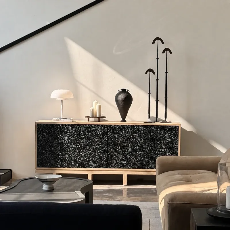 Nordic Wabi Sabi Solid Wood Sideboard Retro Dining Cabinet Hammered Pattern Living Room Storage Locker Entrance Console Table