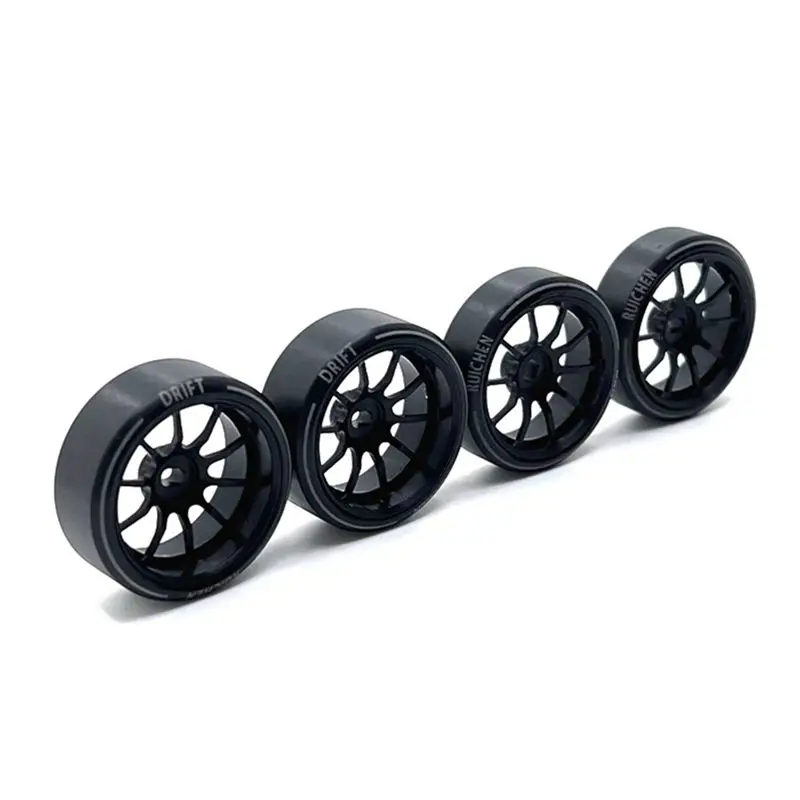 BEDW-8Pcs Hard Plastic Drift Tire Tyre Metal Wheel Rim For Wltoys 284131 K969 K989 P929 Mini-Z 1/28 RC Car Upgrades Parts,3