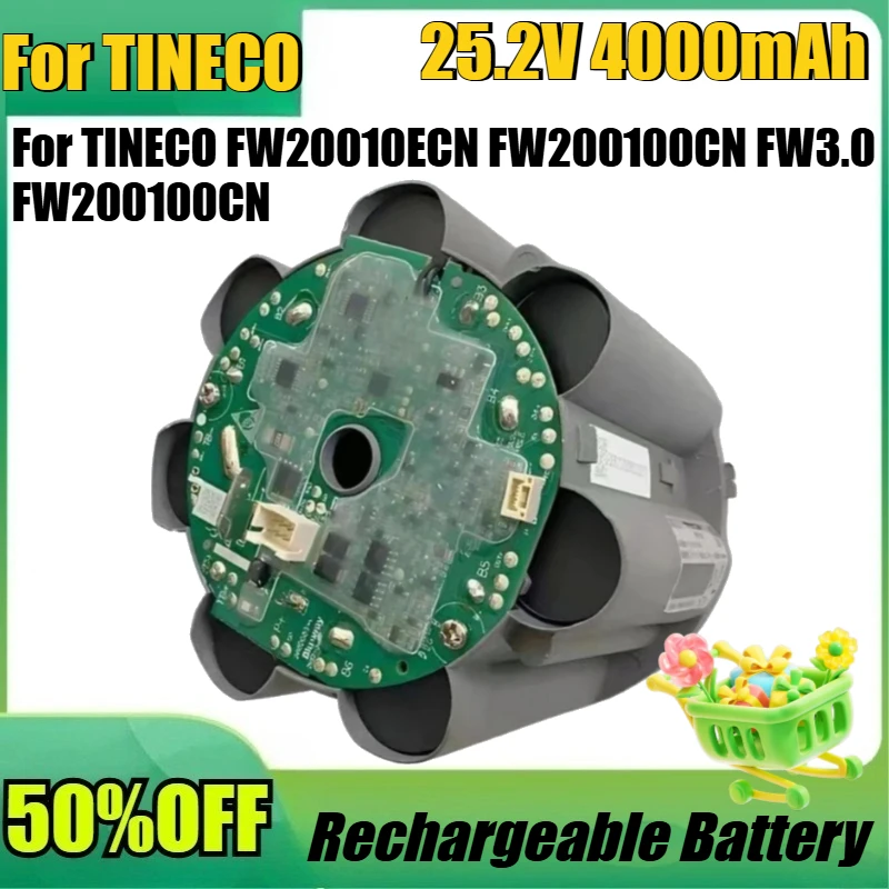 

For TINECO FW20010ECN FW200100CN FW3.0 FW200100CN Floor Sweeper Battery New 25.2V 4000mAh high quality Battery