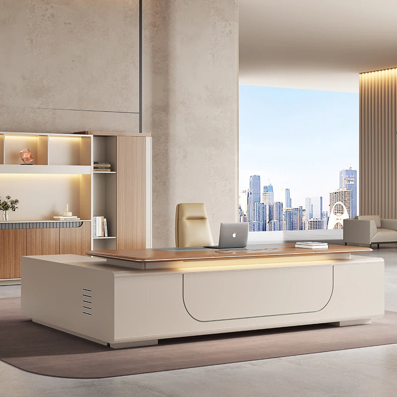 With A High-End Feel, Manager , Upscale Business Executive , Single-Person Desk And Chair Set, CEO Computer De