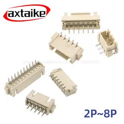 20PCS XH2.54 SMD SMT RIGHT ANGLE Connector 2.54MM 2p 3p 4p 5p 6p 7p 8p pin JST Connector Wire Connectors vertical Mother seat