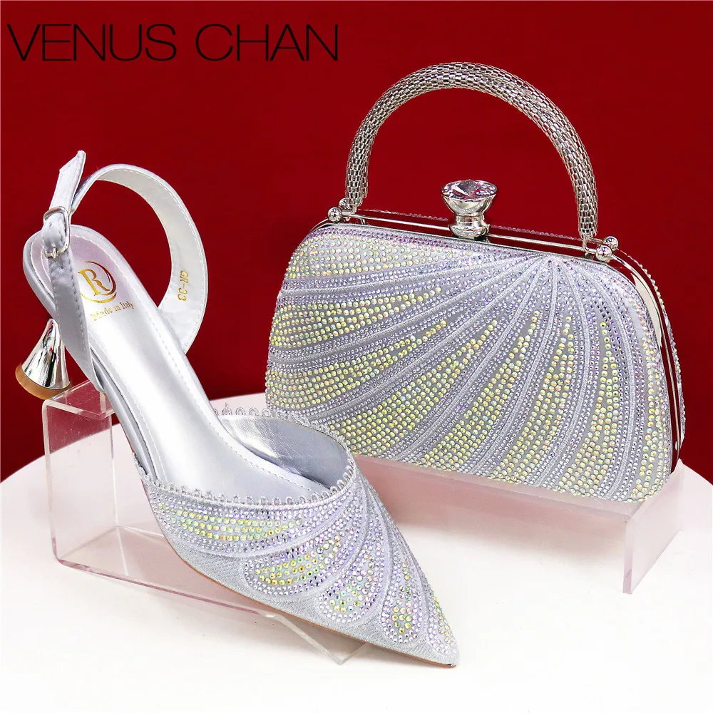 

Festival Elegant In Stock Dazzling High Heels And Chic Long Handbags Perfect Combination For Special Occasions Shoes And Bag