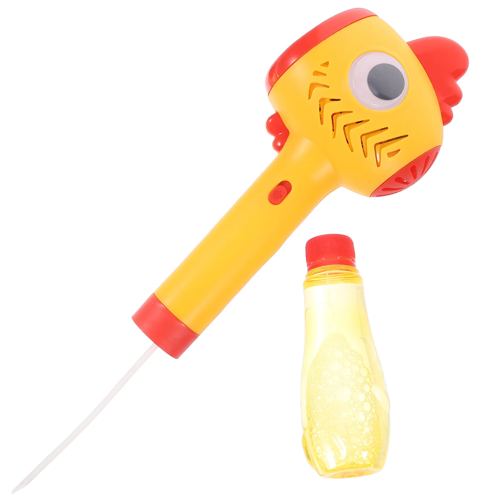 Elektrischer Zauberstab mit leichter Musik, niedliche Seifenblasenmaschine, tragbar, für den Außenbereich, für Kinder, Partyzubehör, Cartoon-Blasengebläse, klein