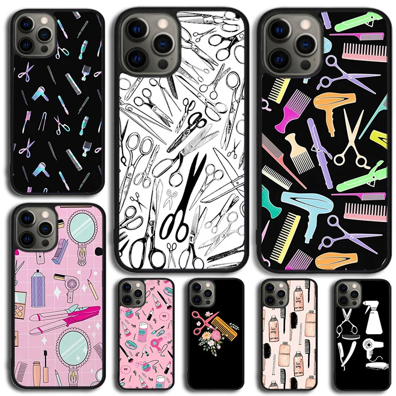 Hair Stylist Hairdresser Celular Mobile Phone Cases For iPhone 16 15 14 12 13 mini 11 Pro MAX 6 7 8 Plus SE2020 Coque Fundas