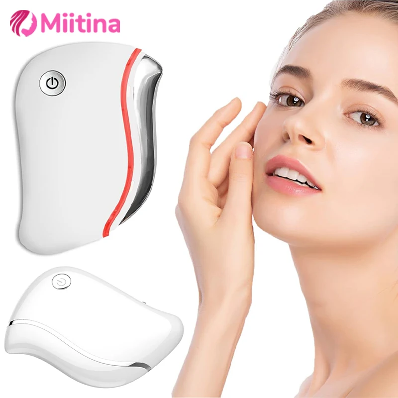 

4 in 1 Electric Gua Sha Face Massager Face Beauty Care Heated Anti-Aging Face Lifter Skin Tightening Device Portable