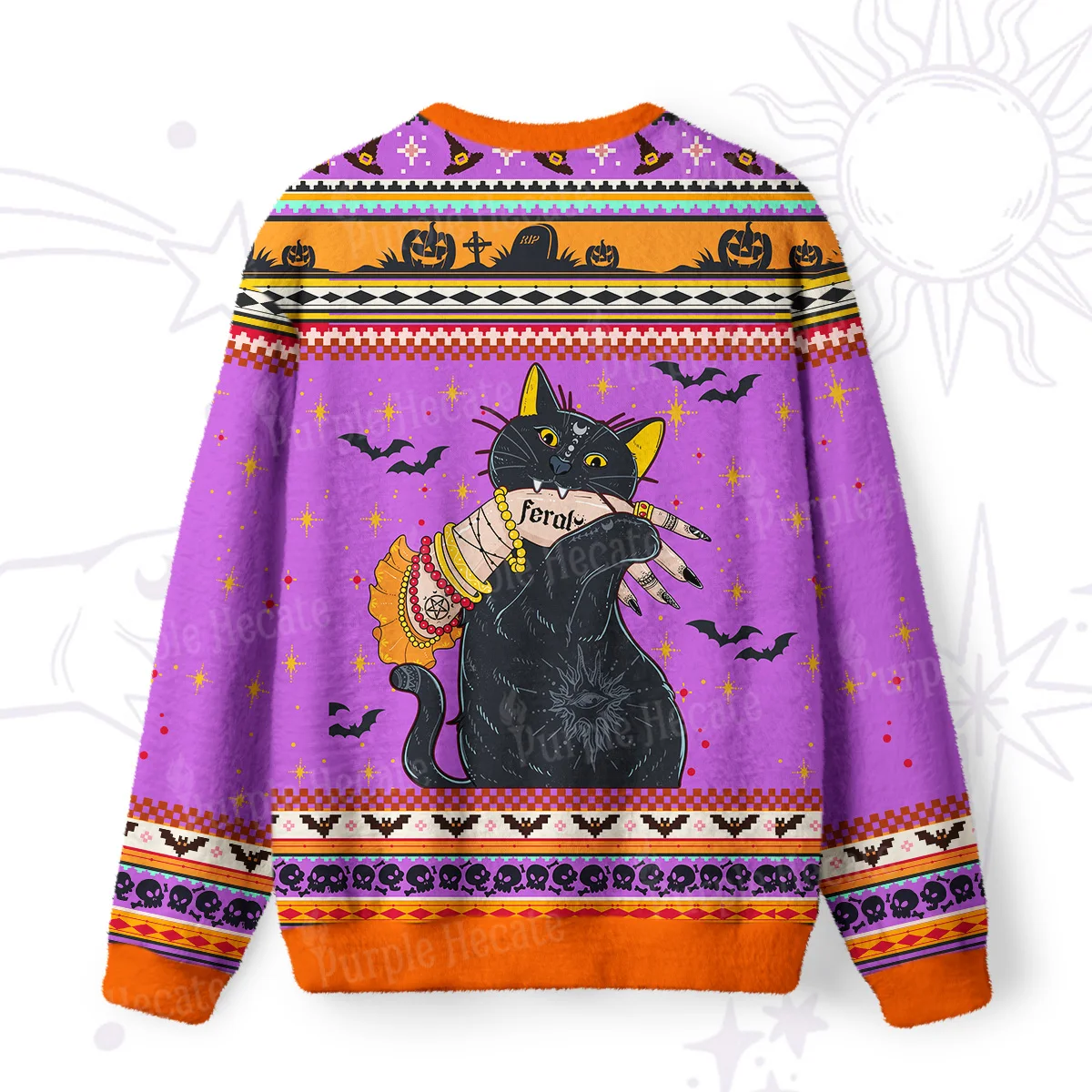 Y2K Women's Autumn and Winter Season Top, Home Casual Hoodie, Witch Print Loose Long Sleeved Hoodie S-XXXL Size