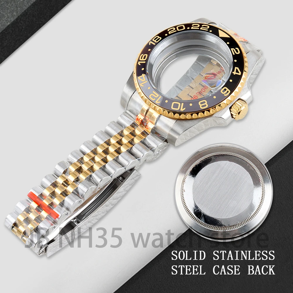 40mm NH35 Case Sapphire Glass for NH34 NH35 NH36 NH38 Movement Yacht-Master SUB GMT 316L Stainless Steel Jubilee/Oyster Bracelet
