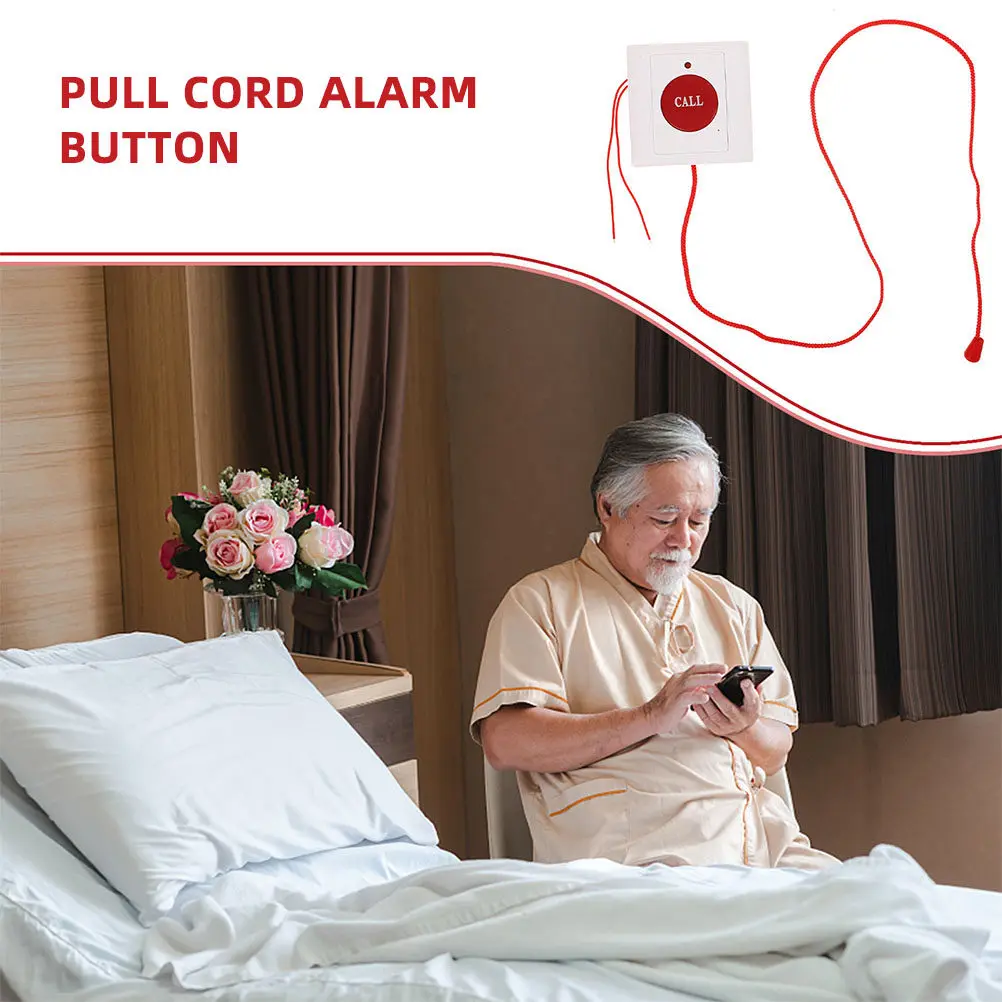 3Pcs Emergency Call System Wall Mounted Emergency Pull Cord Button for Elderly Care Hospital Safety Help Button