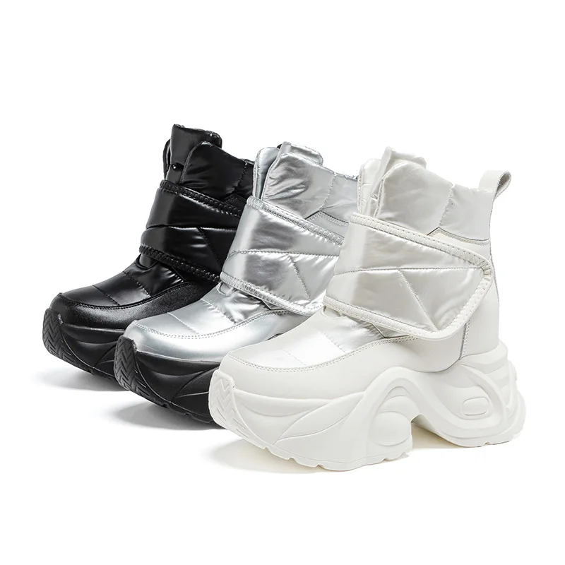 

Fujin 4inch 10cm Women Snow Boots Waterproof Warm Fall Winter Women Ankle Boots Platform Heel Booties Shoes Fashion Ankle Boots