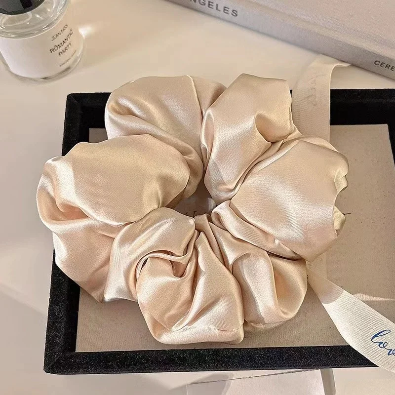 المرأة منتصف الصيف مونيه الأزهار Scrunchie المرأة مزاجه الحلو الشعر حزمة عالية تمتد شريط مطاطي موضة زهرة عقال
