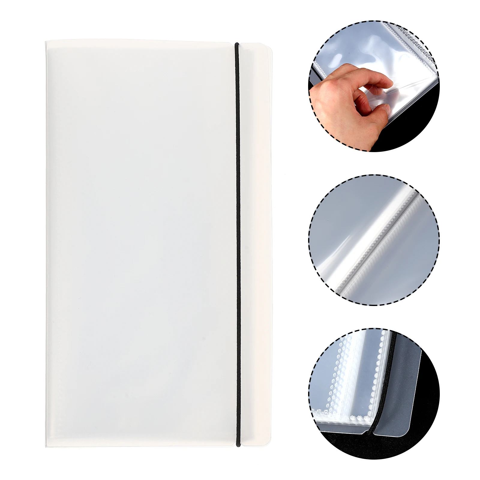 

Multi-Functional Tickets Storage Album Premium Durable Plastic Loose-Leaf Photo Organizer Storage Album for Home Office Movie