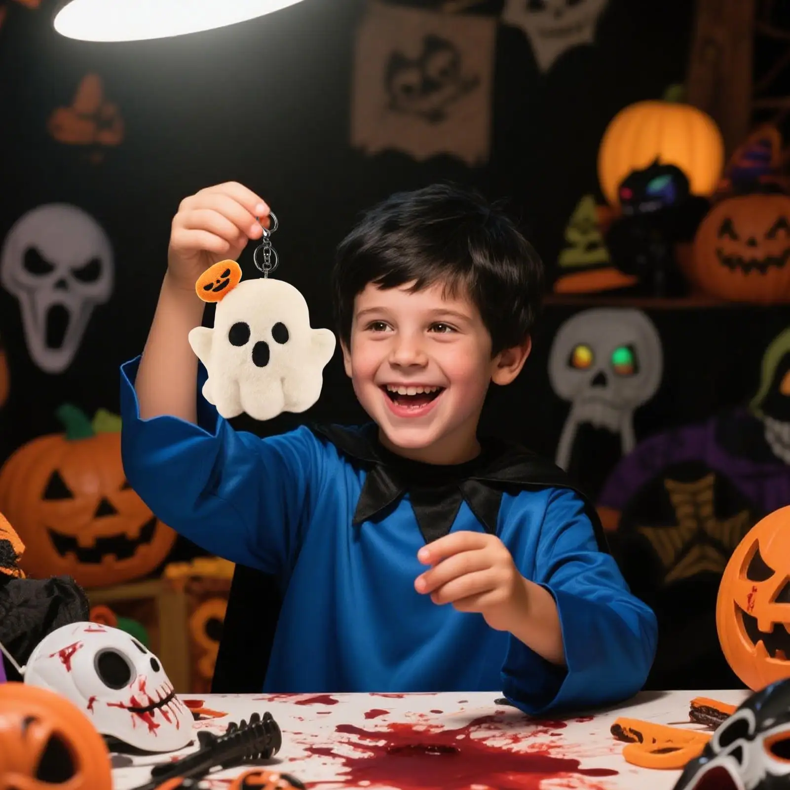 ハロウィンバッグチャームハロウィンぬいぐるみ愛らしいぬいぐるみゴーストカボチャキャラクターペンダント女性男性財布バックパックバスケット