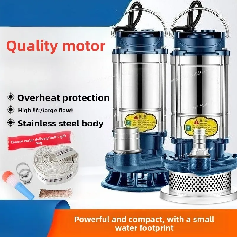 

Погружной насос из нержавеющей стали 220 В, водяной насос с высоким подъемным колодцем для орошения фермы