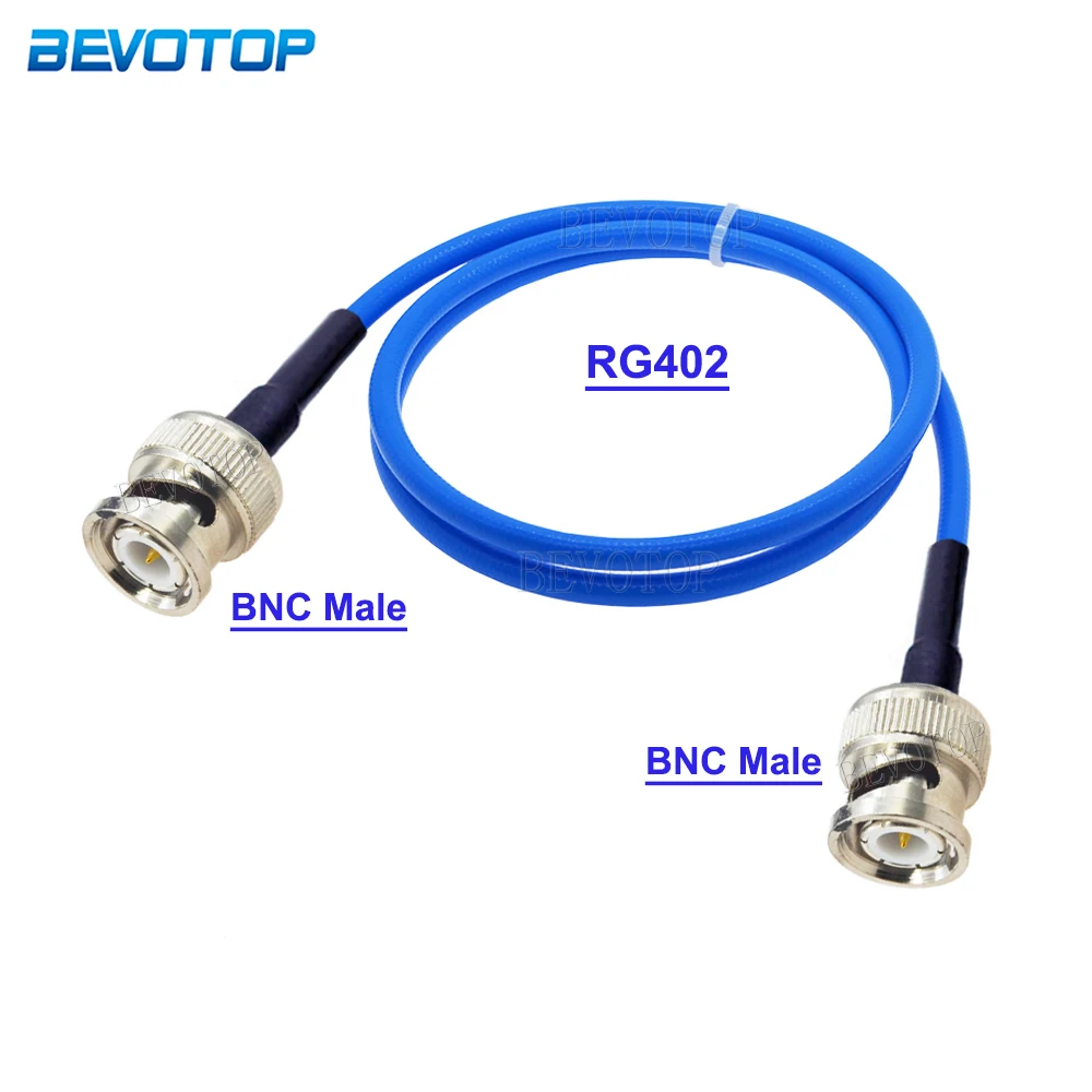 RG402 BNC Male to BNC Male Plug Connector 50ohm BNC to SMA for Semi-Felxible 0.141 RG402 RF Coaixal Cable High Frequency Test