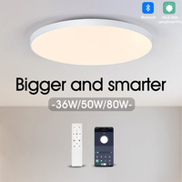 MARPOU 36W 50W LED Waterproof Ceiling Light Remote Control APP Smart Control WIFI Bluetooth Room Decoration Bedroom Bathroom