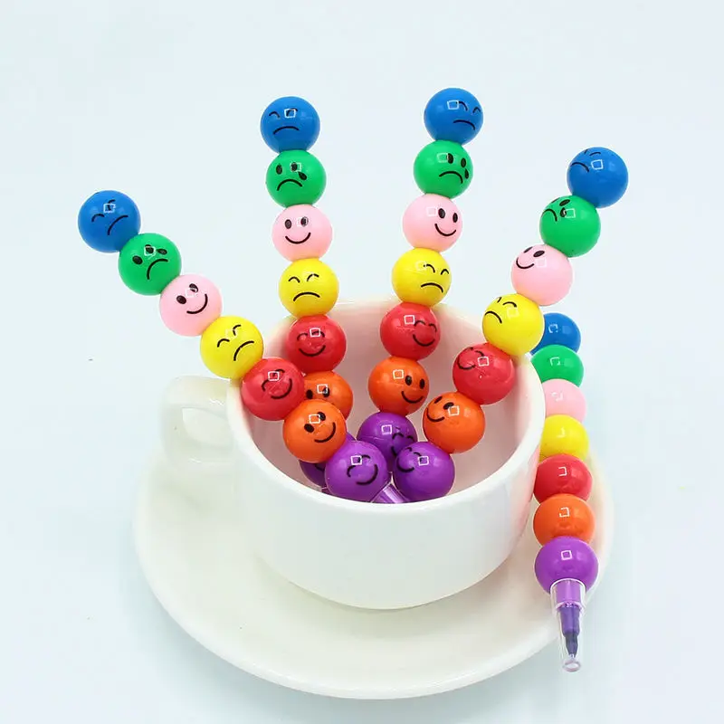 10 PCS/Lot Creative 7 Colors Sugar-Coated Haws Crayons Cartoon Graffiti Pen Stationery Gifts For Kids Crayon Wax Pencil