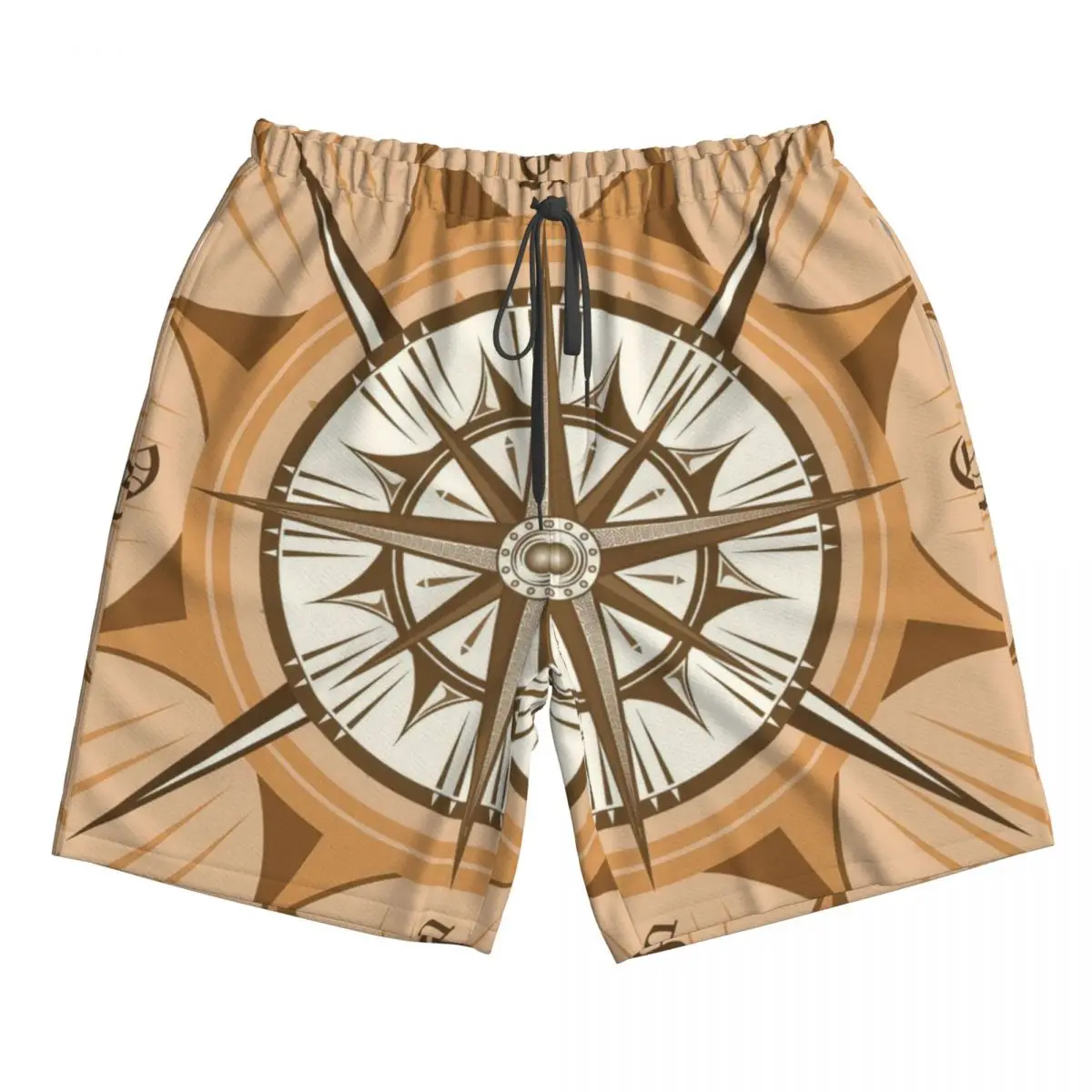 Brújula Medieval Wind Rose para hombre, pantalones cortos de playa para Fitness, bañador de secado rápido, divertidos pantalones cortos 3D para la calle