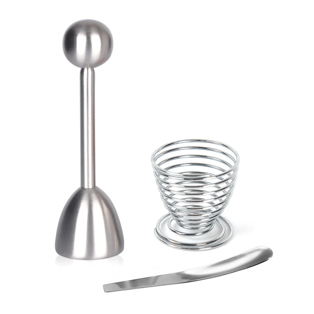 

Creative 304 Stainless Steel Egg Slicer Breakfast Tool Set Egg Opener With Egg Cup Hold Erspoon Set Kitchen Small Tool