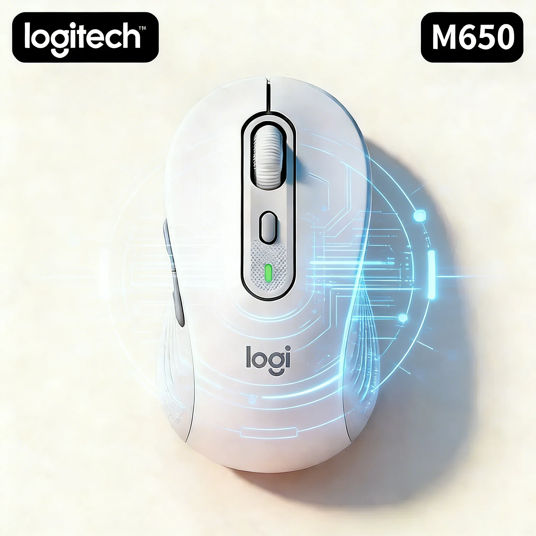

Мышь Logitech M650/M650 SilentTouch с настраиваемыми боковыми кнопками, интеллектуальным колесом прокрутки, радиусом действия 10 м, возможностью подключения к 3 устройствам для офиса и дома