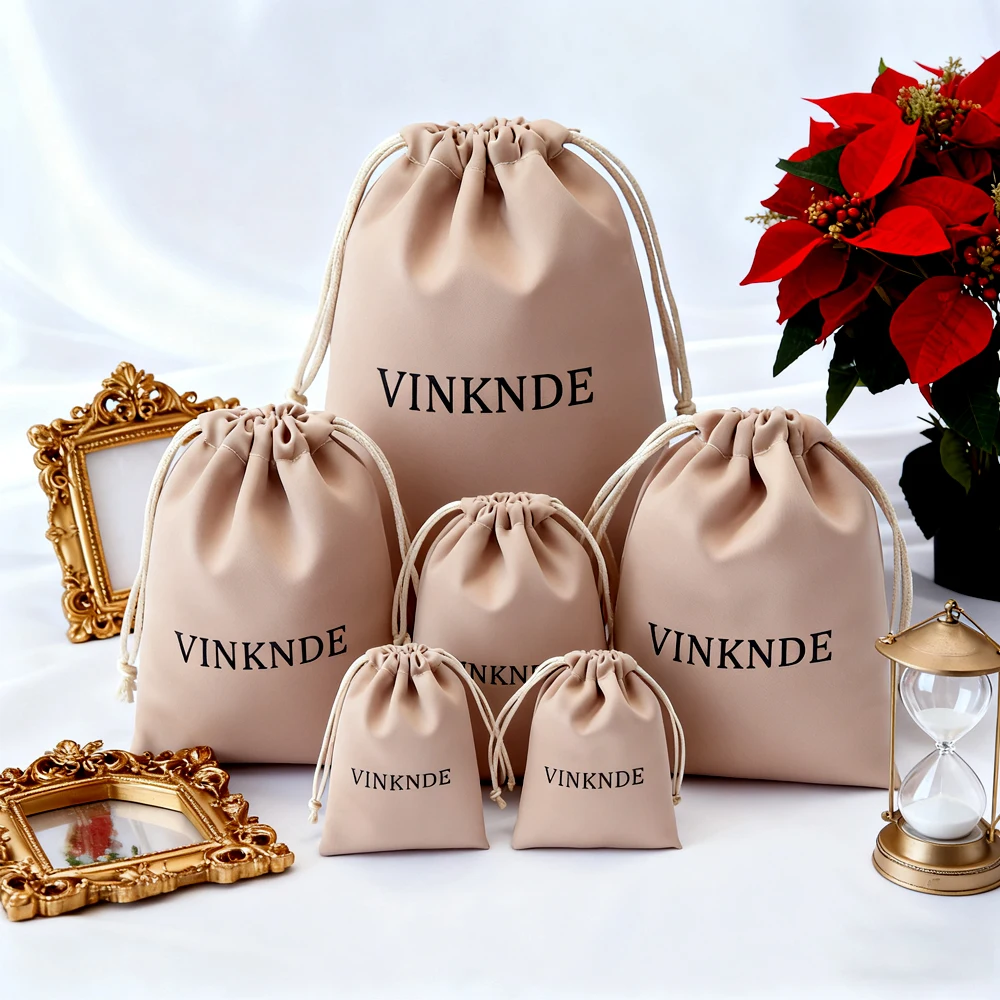 

Сумки для ювелирных изделий с персонализированным логотипом, свадебные конфеты, шелковые ювелирные изделия, серьги, упаковочная сумка, косметика, духи, атласный мешочек на шнурке