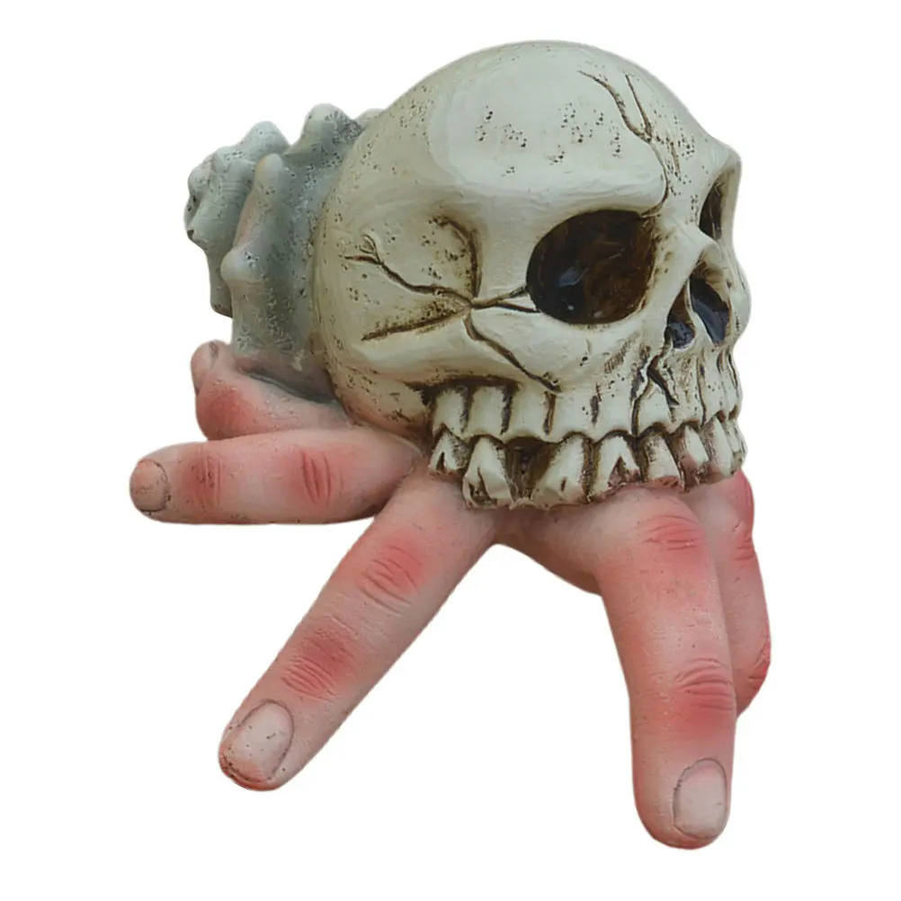 

Halloween Skulls Decorative Skull Heads Realistic Lifelike Premium Material Multi-Function Resin Skull Decor for Parties Bars