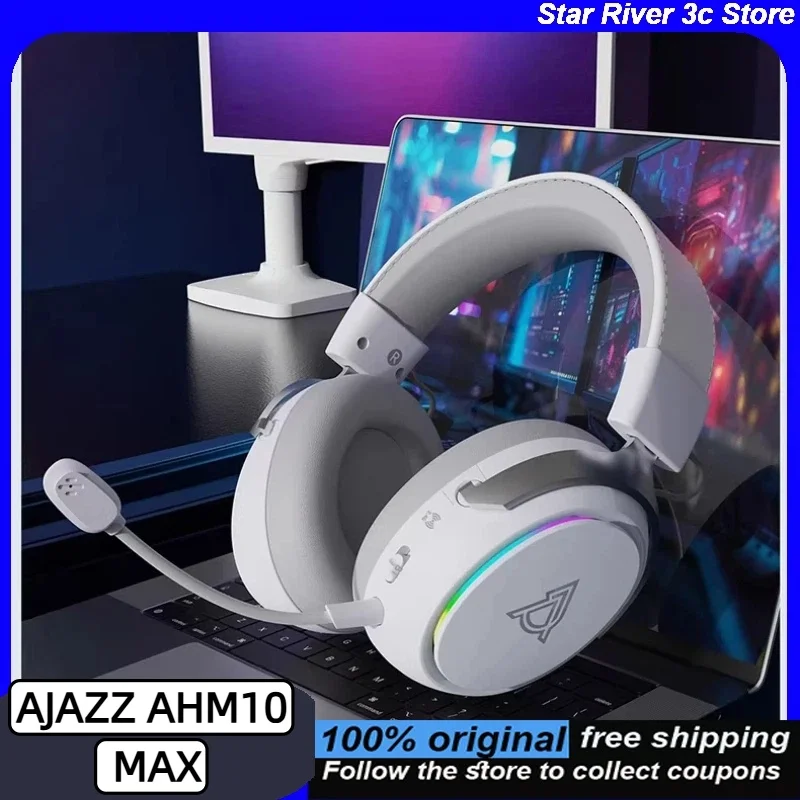 

AJAZZ AHM10 Wireless Gaming Headset 7.1 Surround Sound C-Media Chip Low Power Long Battery for PC Laptop Mobile Sports Running