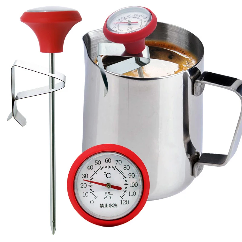 Probe Thermometer Kitchen Tools Cooking Temperature Meter 0~120℃ Milk Coffee Food Meat Gauge Stainless Steel