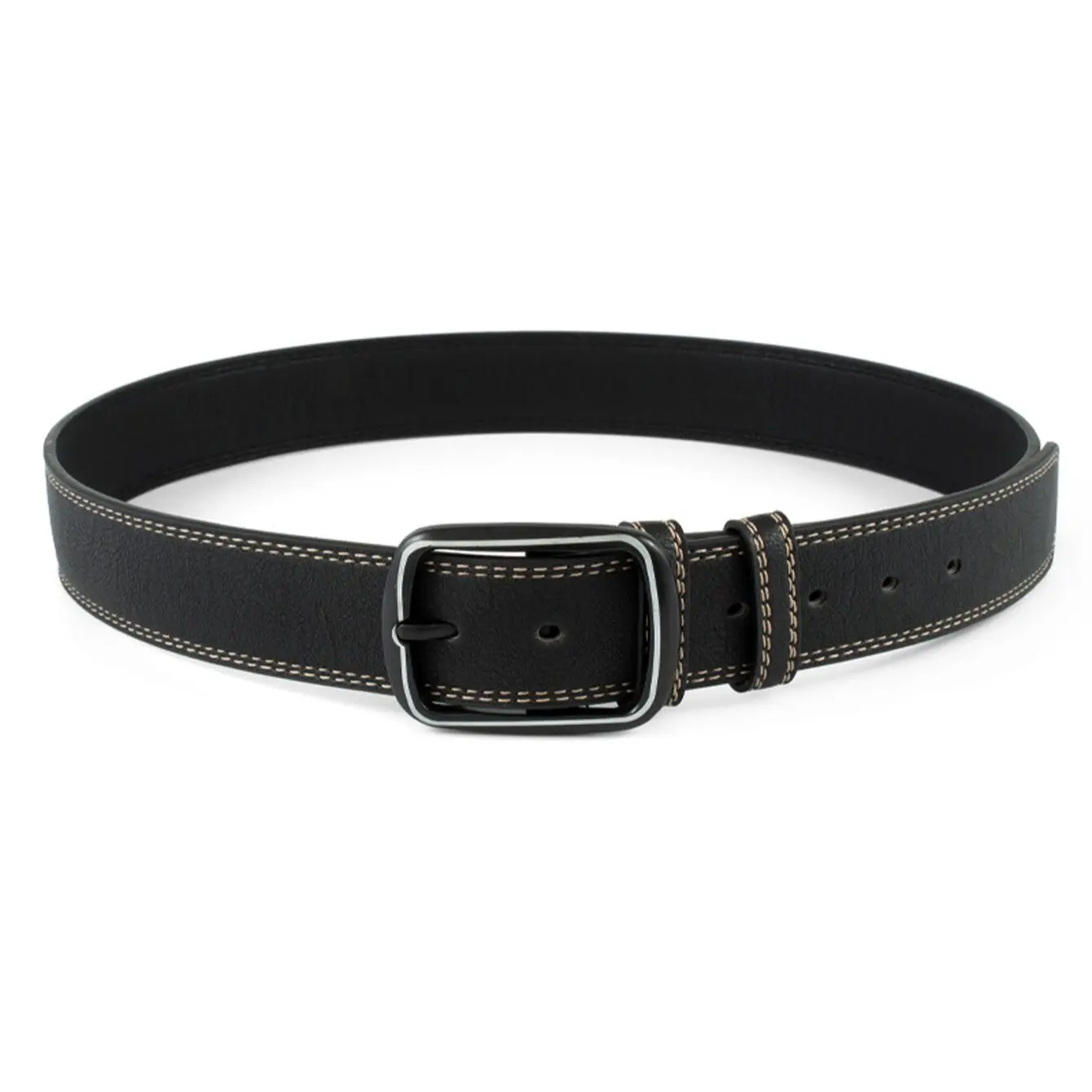 Simples masculino cinto de metal pino fivela couro do plutônio jean cinto casual cinto de alta qualidade para calças masculinas