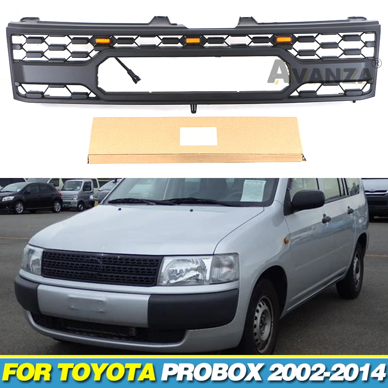 Auto Parts Front Grille W/Light  Fits For Toyota Probox  2002-2014 Racing Grill Modified