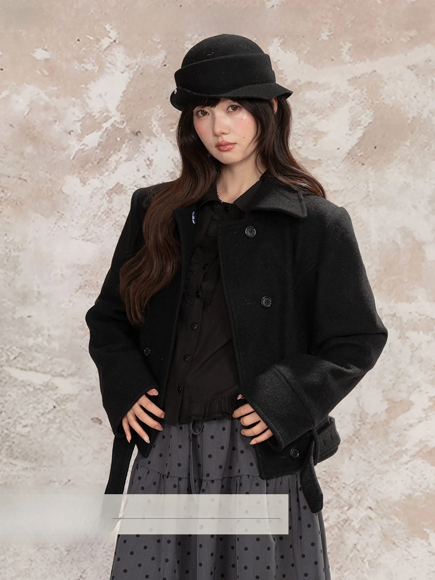 

Винтажное шерстяное пальто Loveheynew для женщин, осенне-зимнее, элитное, в стиле британской моды, из полиэфирного волокна