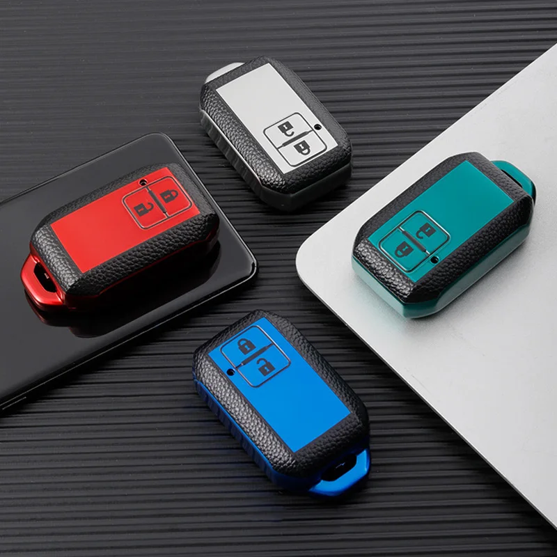 TPU Car Key Case Cover For Suzuki Swift Wagon R Jimny Sierra Spacia Ertiga 2 Buttons Auto Key Fob Shell Protect Accessories