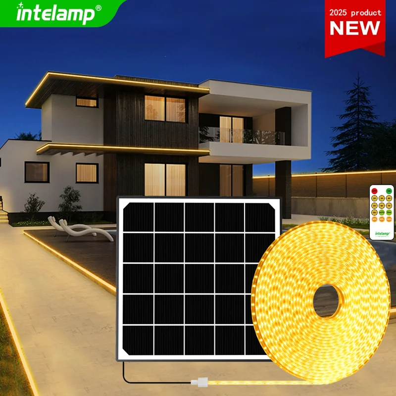 

DC24V Solar COB Neon Strip IP68 Waterproof 80Leds/M Warm Flexible Ribbon Rope Light High Density Linear Lighting Outdoor Garden