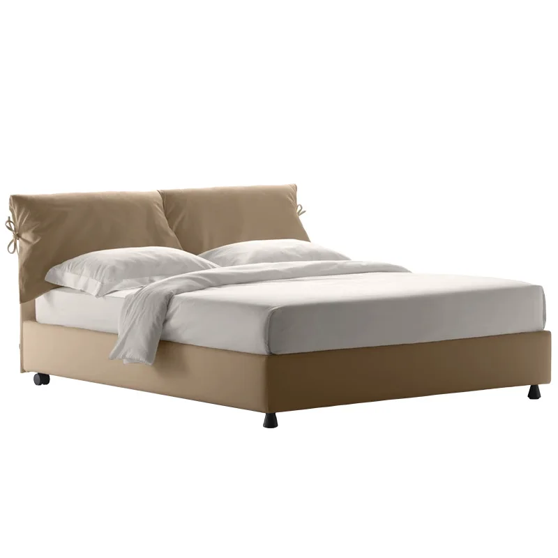 

Italian minimalist bed, home master bedroom wedding double bed