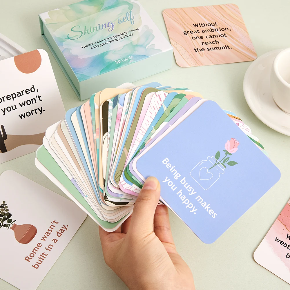 50 pcs Colorful Motivational Card Interesting Positive Encouragement Inspirational Cards Empowering Quotes And Daily Motivation