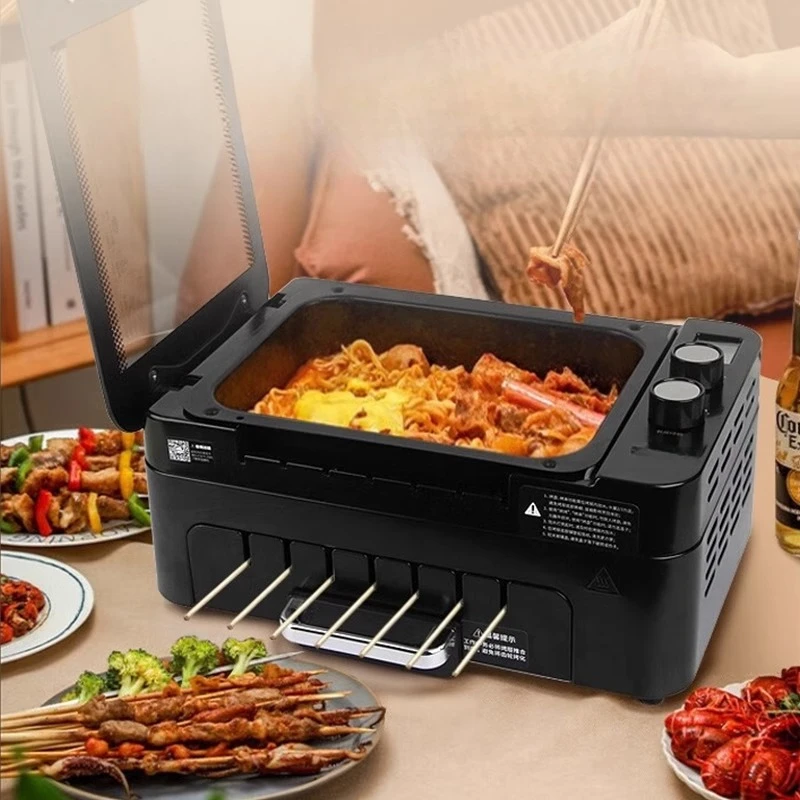 Electric grill BBQ machine Household barbecue machine Automatic rotating skewer Multi-function