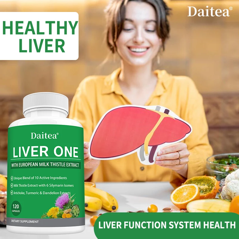 Liver Cleanse Support Capsules, Milk Thistle & Dandelion Root Complex, Antioxidant, Daily Detox Cleansing & Immune Support