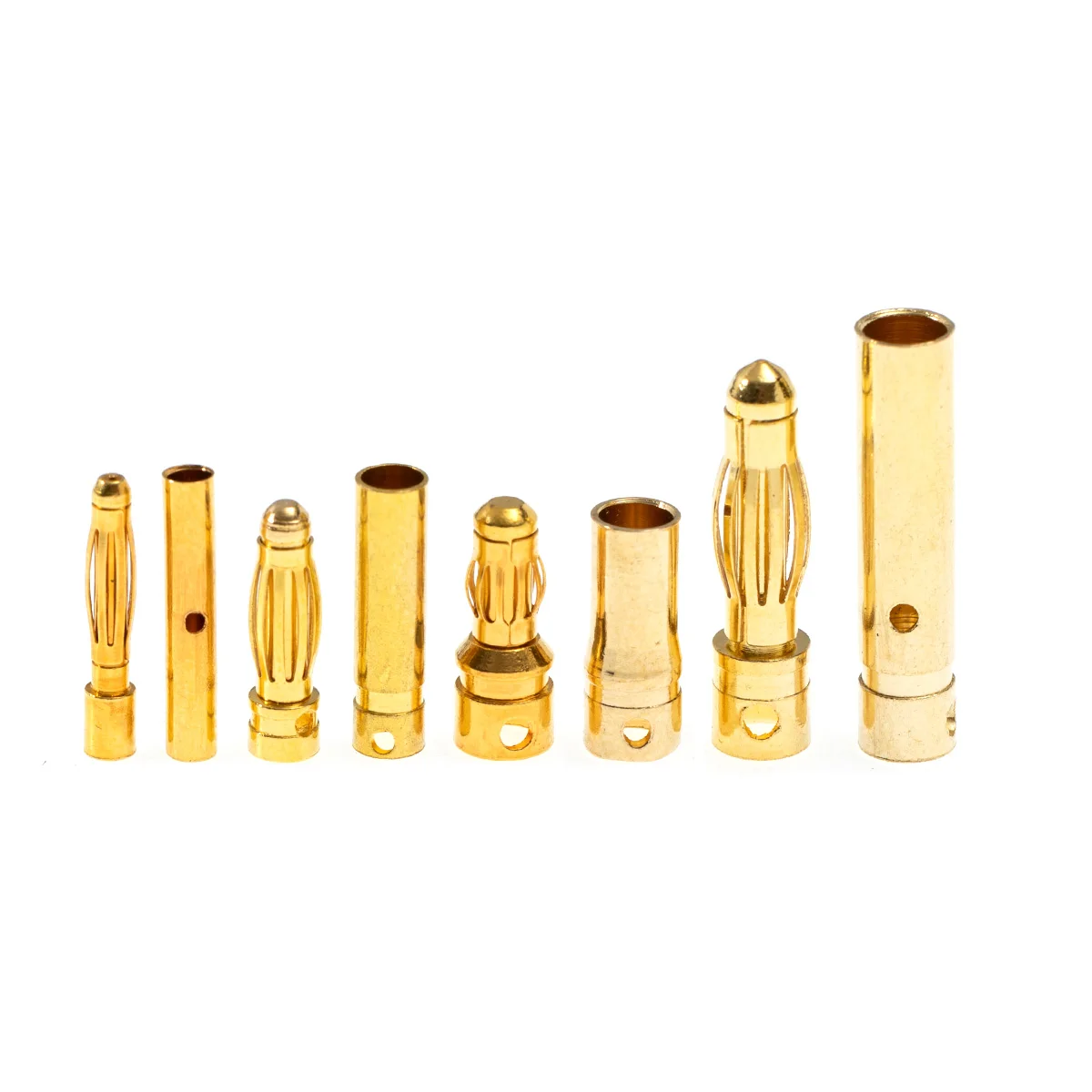 5Pairs Gold Plated Brass Banana Connectors RC Toys Plug Lipo Battery To Electronic ESC Motor DIY Accessories 2/3/3.5/4/5/6/8mm