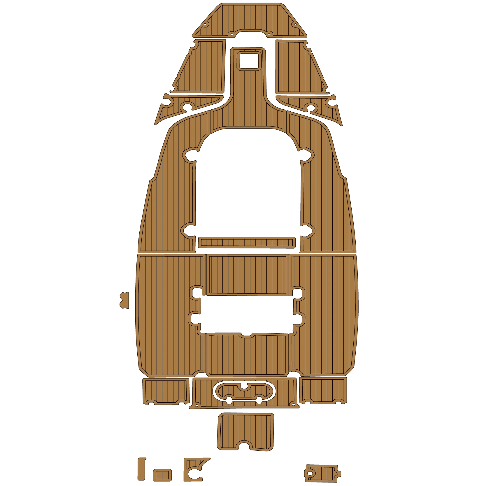 

2023-2024 Key West 219 FS Cruiser Swimming Platform Cockpit Mat EVA Teak like Deck Mat Cruise Deck Waterproof Floor Mat Self adh