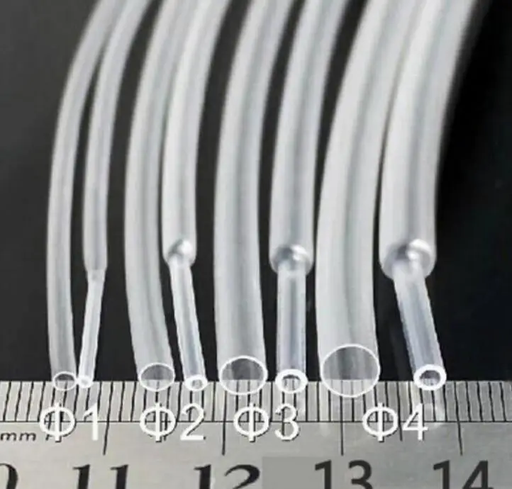 1Meter 2:1 Transparent Clear1mm 2mm 2.5mm 3mm 3.5mm 4mm 5mm 6mm Heat Shrink Tube Ultra thin Tubing Cable Sleeves Wire